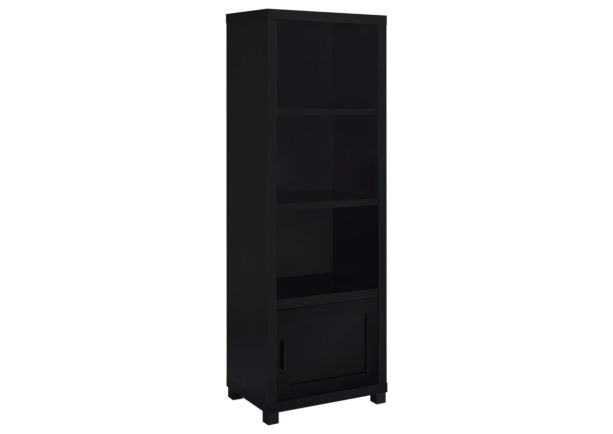 707756 Jupiter 3-shelf Engineered Wood Media Tower Black