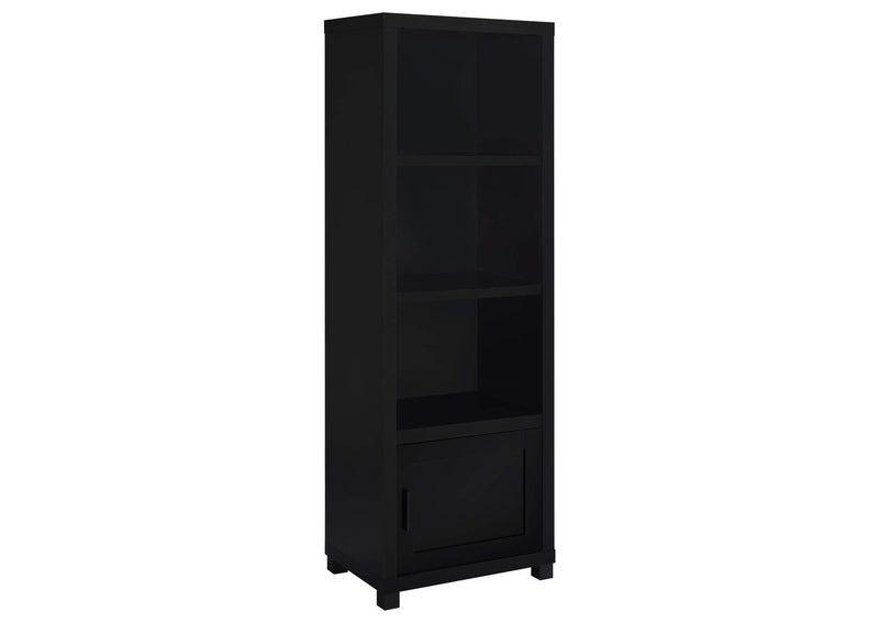 707756 Jupiter 3-shelf Engineered Wood Media Tower Black