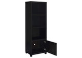 707756 Jupiter 3-shelf Engineered Wood Media Tower Black
