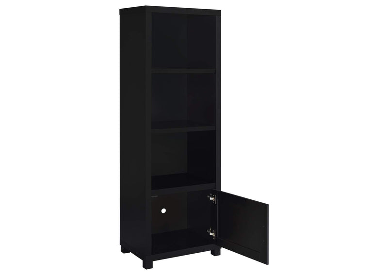 707756 Jupiter 3-shelf Engineered Wood Media Tower Black