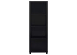 707756 Jupiter 3-shelf Engineered Wood Media Tower Black