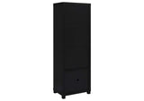 707756 Jupiter 3-shelf Engineered Wood Media Tower Black
