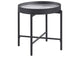 707897 Ozella Round End Side Table with Recessed Top Sandy Black