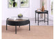 707898-S2 Ozella 2-piece Round Coffee and End Table Set Sandy Black