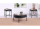 707898-S3 Ozella 3-piece Round Coffee and End Table Set Sandy Black