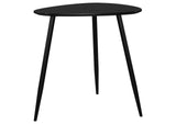 707917 Odessa Triangular Solid Wood End Table Black
