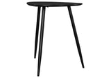 707917 Odessa Triangular Solid Wood End Table Black