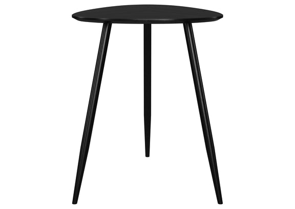 707917 Odessa Triangular Solid Wood End Table Black