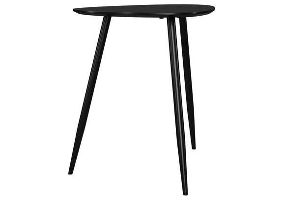 707917 Odessa Triangular Solid Wood End Table Black