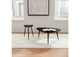707918-S2 Odessa 2-piece Triangular Coffee and End Table Set Black