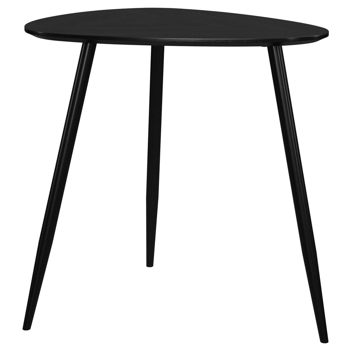 707918-S2 Odessa 2-piece Triangular Coffee and End Table Set Black