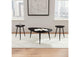 707918-S3 Odessa 3-piece Triangular Coffee and End Table Set Black