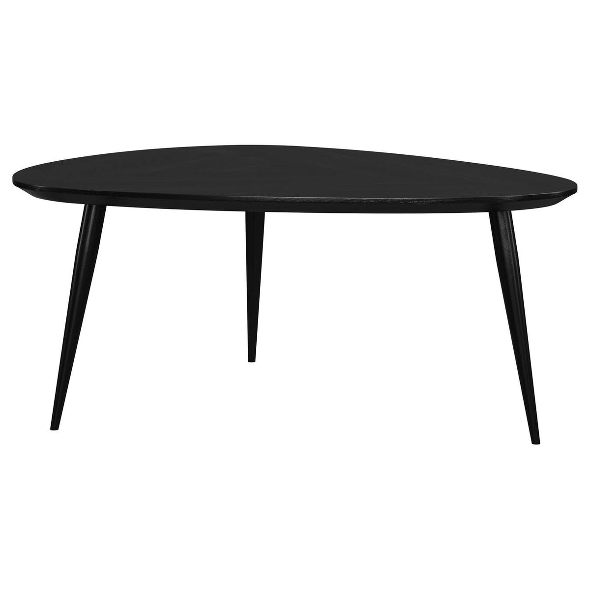 707918-S3 Odessa 3-piece Triangular Coffee and End Table Set Black