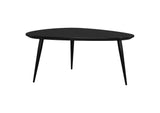707918 Odessa Triangular Solid Wood Coffee Table Black