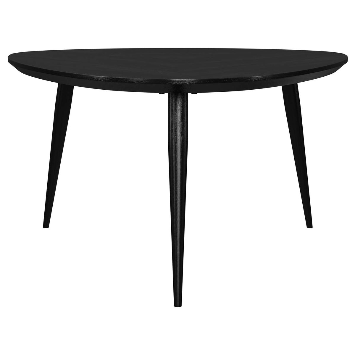 707918 Odessa Triangular Solid Wood Coffee Table Black