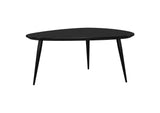 707918 Odessa Triangular Solid Wood Coffee Table Black