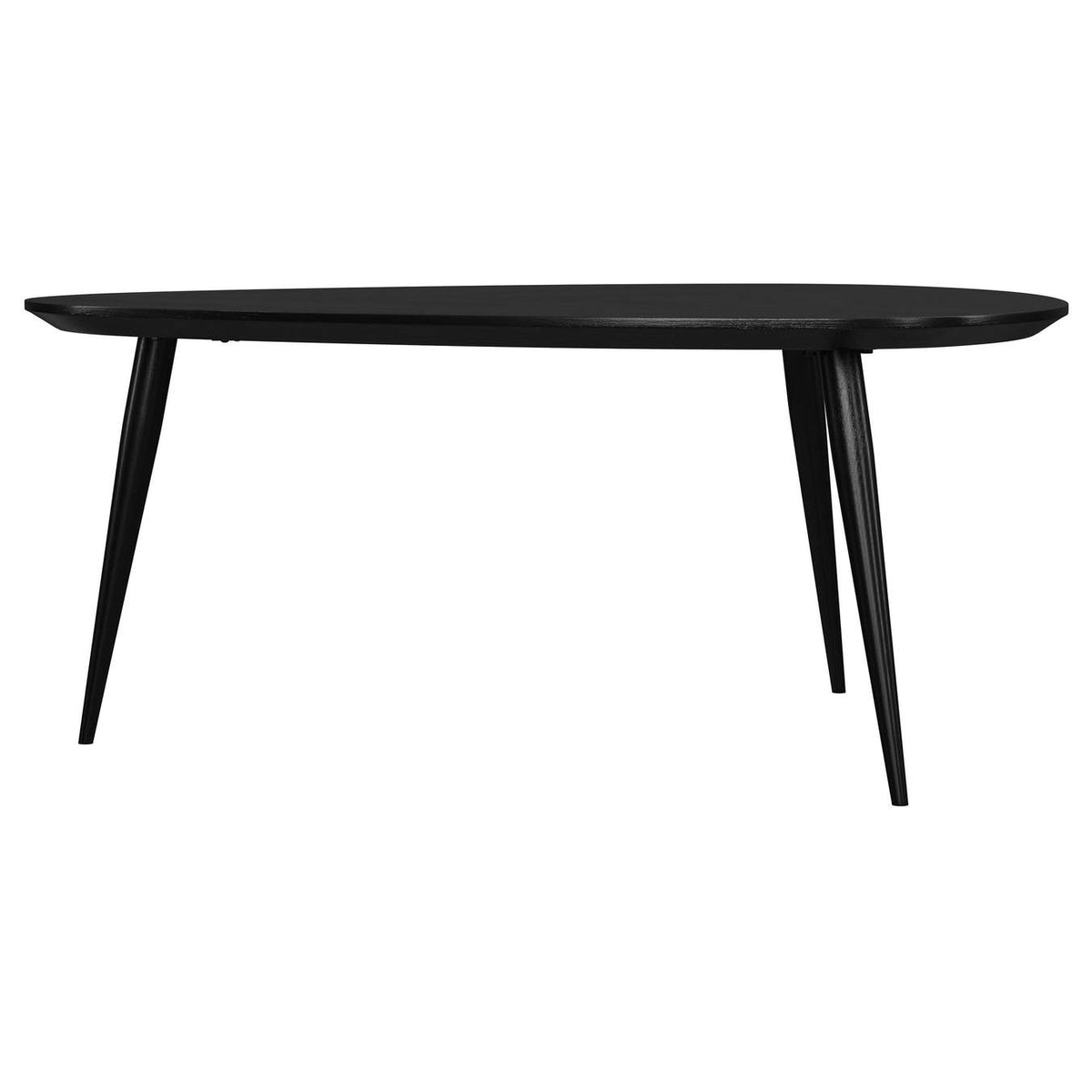 707918 Odessa Triangular Solid Wood Coffee Table Black