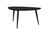 707918 Odessa Triangular Solid Wood Coffee Table Black
