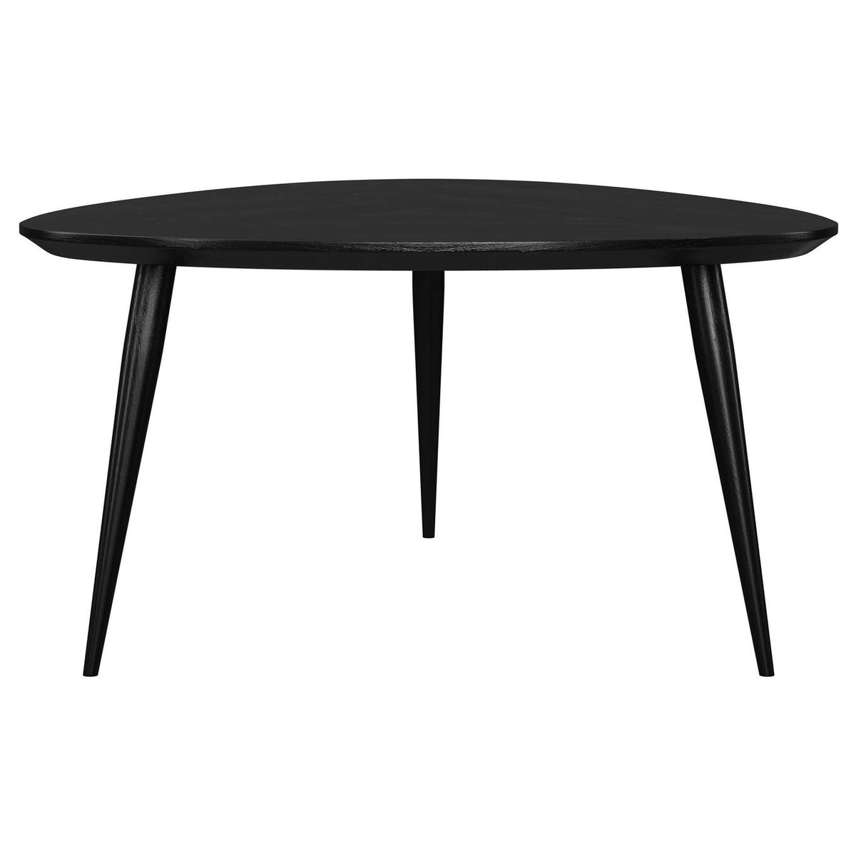 707918 Odessa Triangular Solid Wood Coffee Table Black