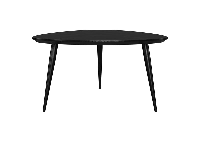 707918 Odessa Triangular Solid Wood Coffee Table Black