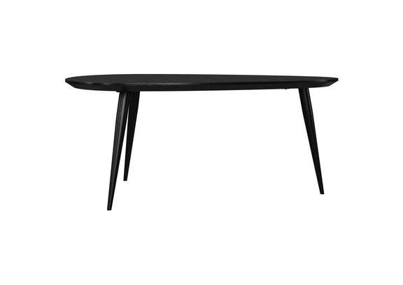 707918 Odessa Triangular Solid Wood Coffee Table Black