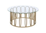 708058-S3 Monett 3-piece Coffee and End Table Set Chocolate Chrome
