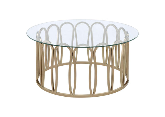 708058-S3 Monett 3-piece Coffee and End Table Set Chocolate Chrome