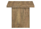 708067 Devar Square Engineered Wood End Table Mango Brown