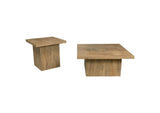 708068-S2 Devar 2-piece Square Coffee and End Table Set Mango