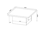 708068 Devar Square Engineered Wood Coffee Table Mango Brown