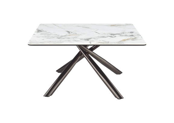 708138-S2 Carvell 2-piece Square Coffee and End Table Set Mirage White