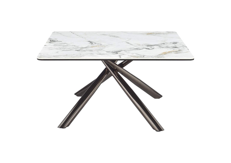 708138-S2 Carvell 2-piece Square Coffee and End Table Set Mirage White
