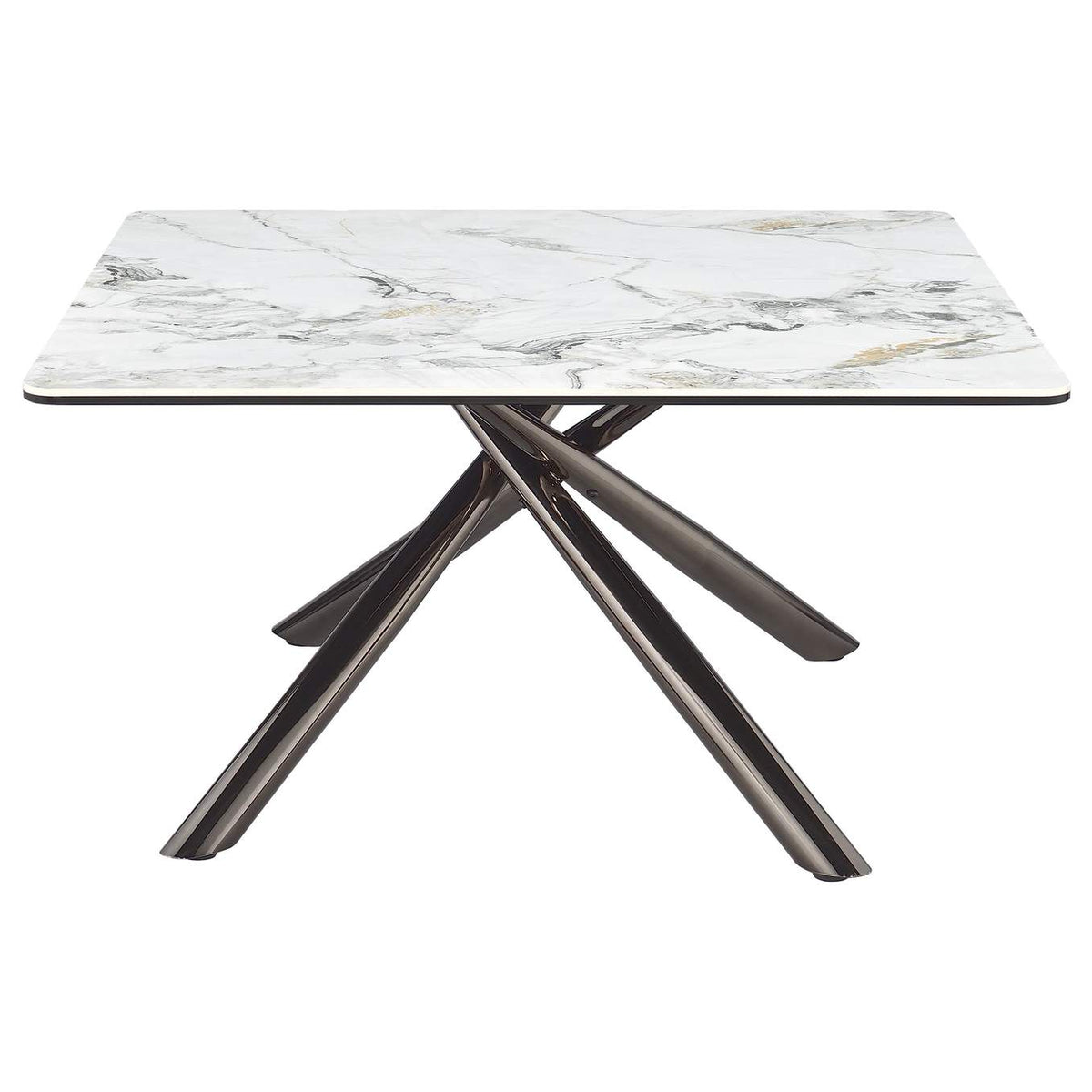 708138-S3 Carvell 3-piece Square Coffee and End Table Set Mirage White