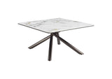 708138 Carvell Square Sintered Stone Top Coffee Table Mirage White