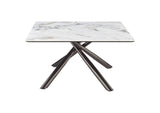 708138 Carvell Square Sintered Stone Top Coffee Table Mirage White