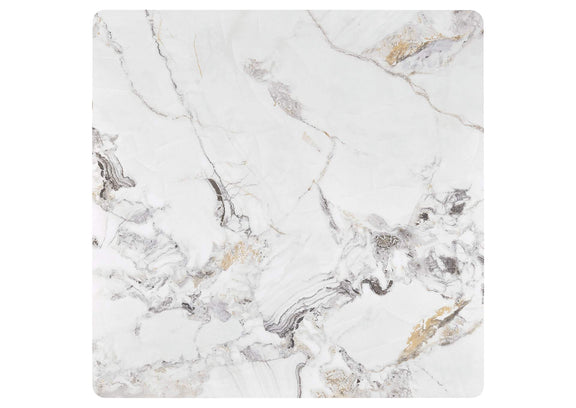 708138 Carvell Square Sintered Stone Top Coffee Table Mirage White