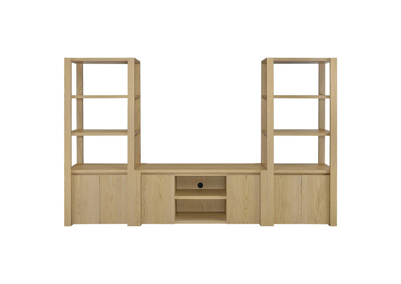 708222-SET Laurelton 3-piece Entertainment Center TV Stand Light Oak