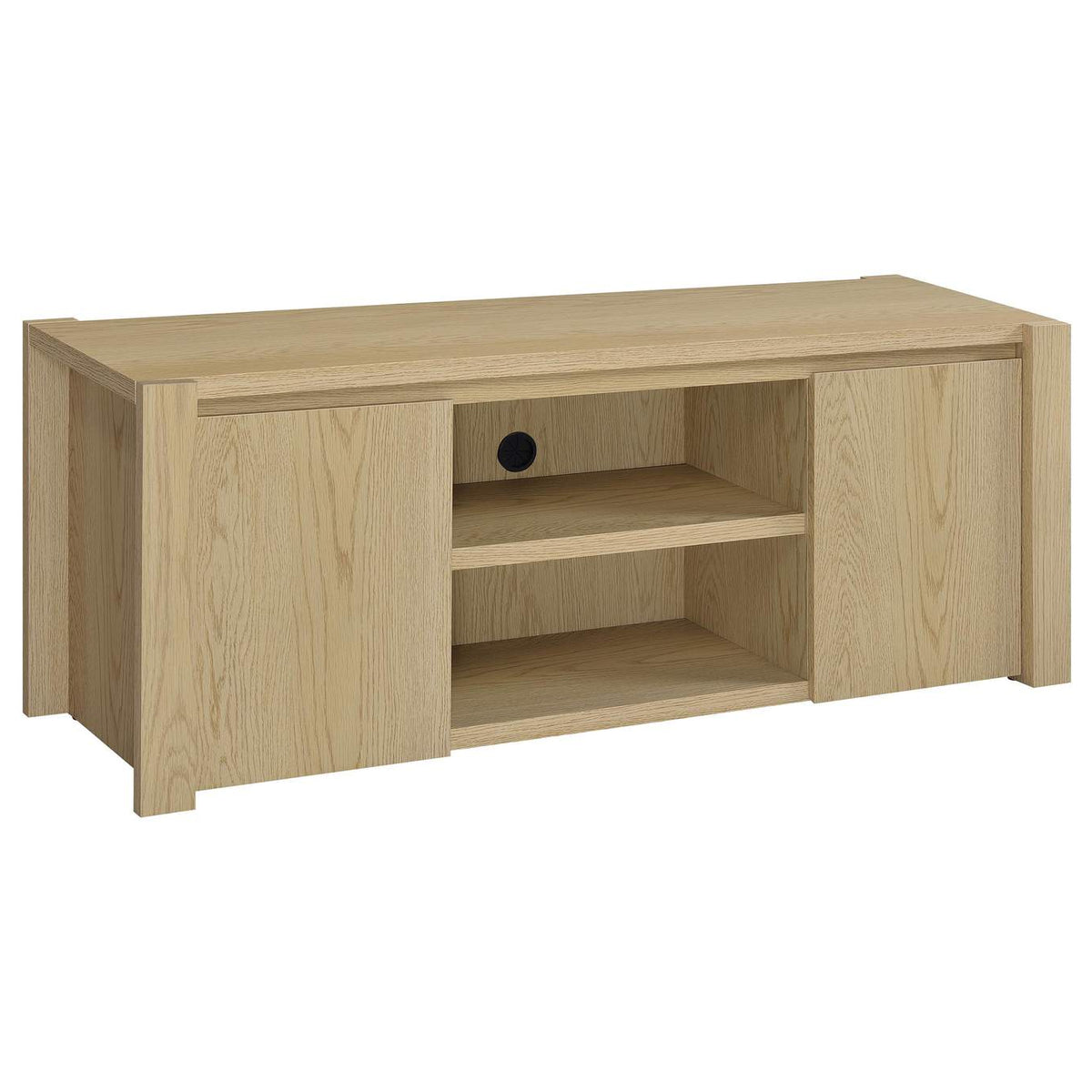 708222-SET Laurelton 3-piece Entertainment Center TV Stand Light Oak