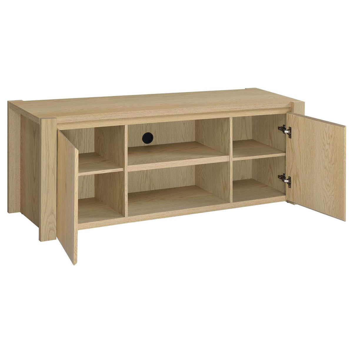 708222-SET Laurelton 3-piece Entertainment Center TV Stand Light Oak