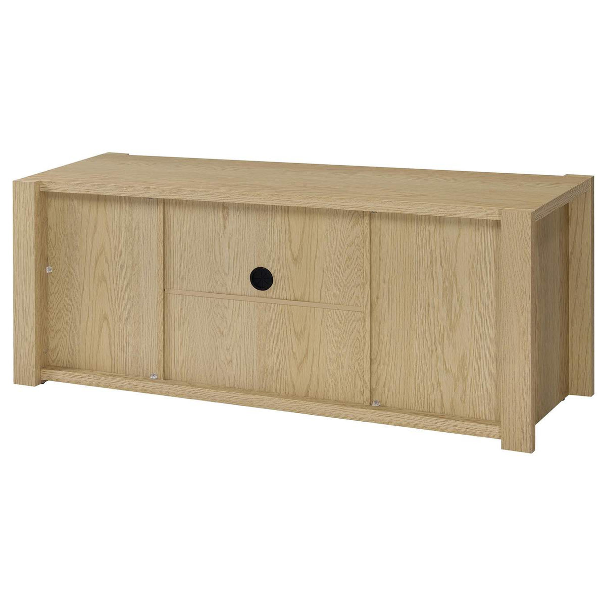 708222-SET Laurelton 3-piece Entertainment Center TV Stand Light Oak