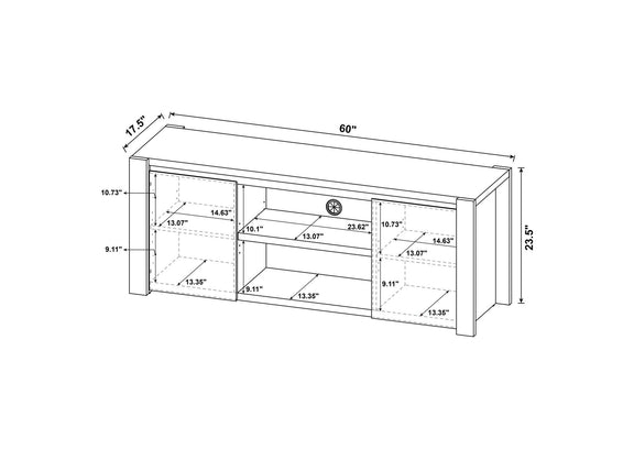 708222-SET Laurelton 3-piece Entertainment Center TV Stand Light Oak