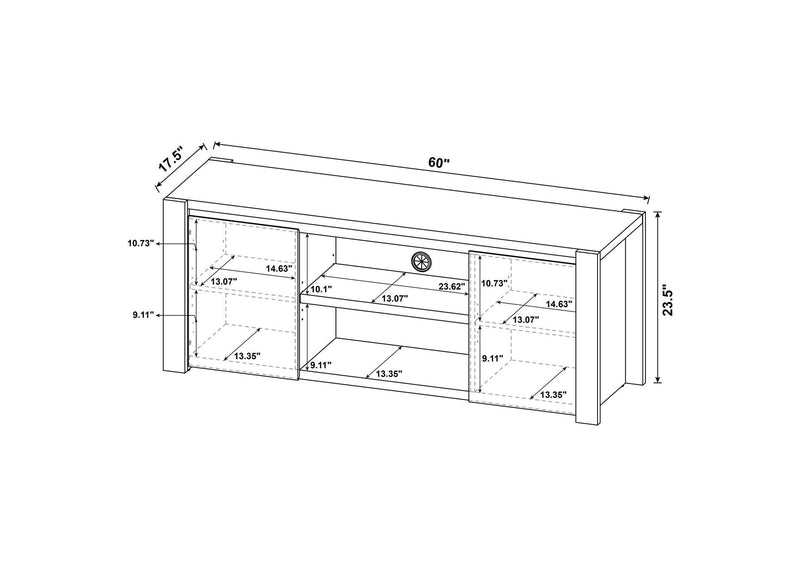 708222-SET Laurelton 3-piece Entertainment Center TV Stand Light Oak