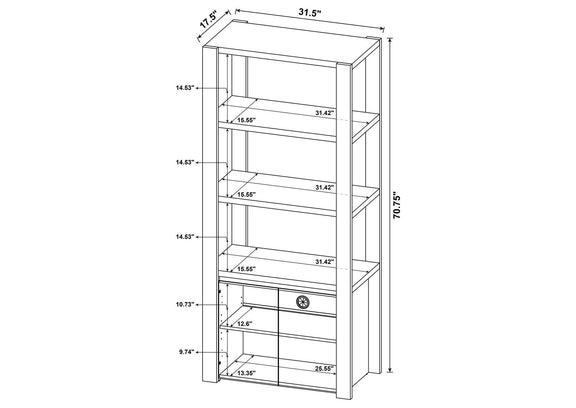 708222-SET Laurelton 3-piece Entertainment Center TV Stand Light Oak