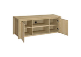 708222 Laurelton 60-inch 2-door TV Stand Media Console Light Oak