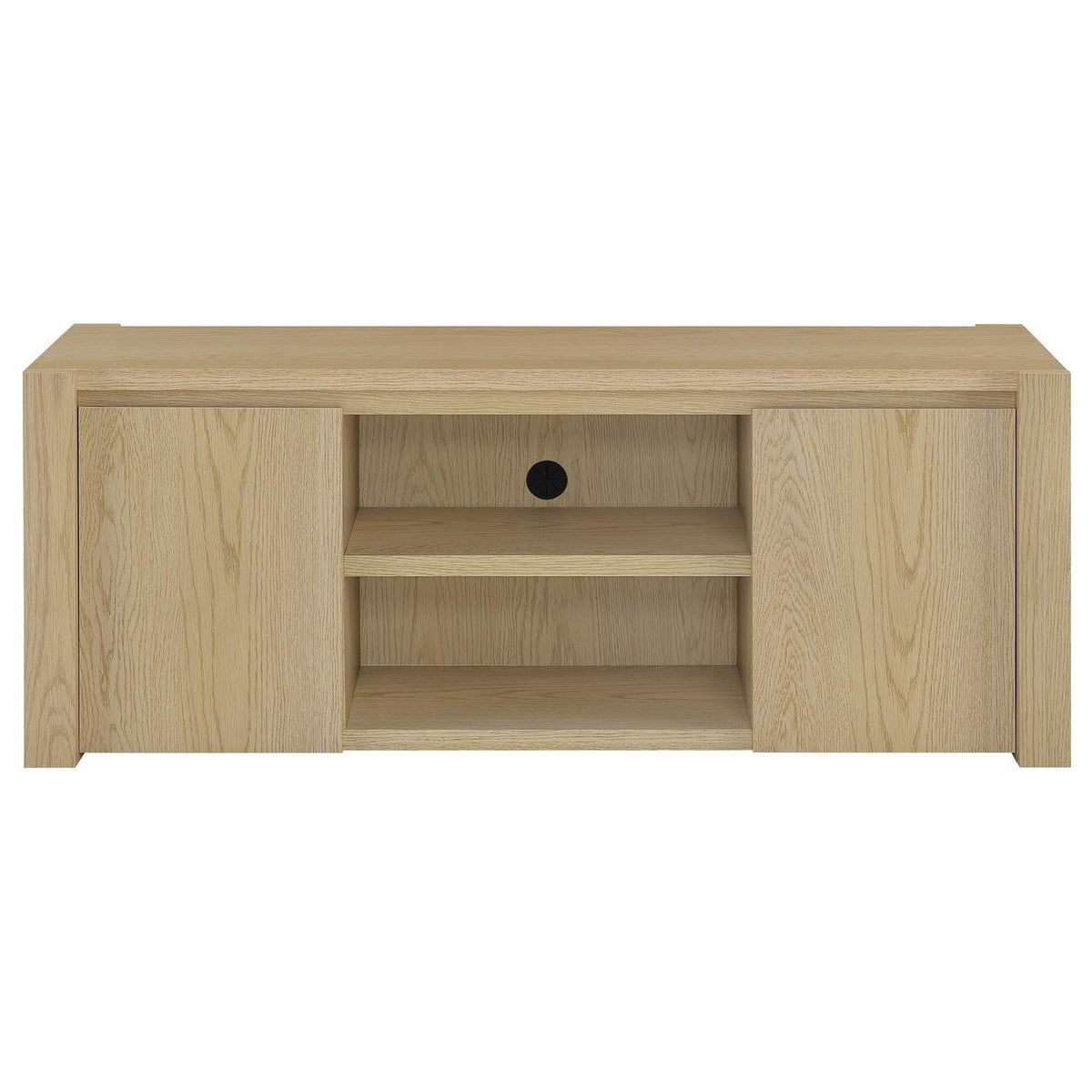 708222 Laurelton 60-inch 2-door TV Stand Media Console Light Oak