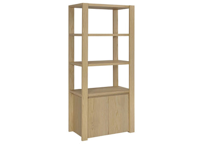 708224 Laurelton 3-shelf Media Tower Tall Pier Cabinet Light Oak