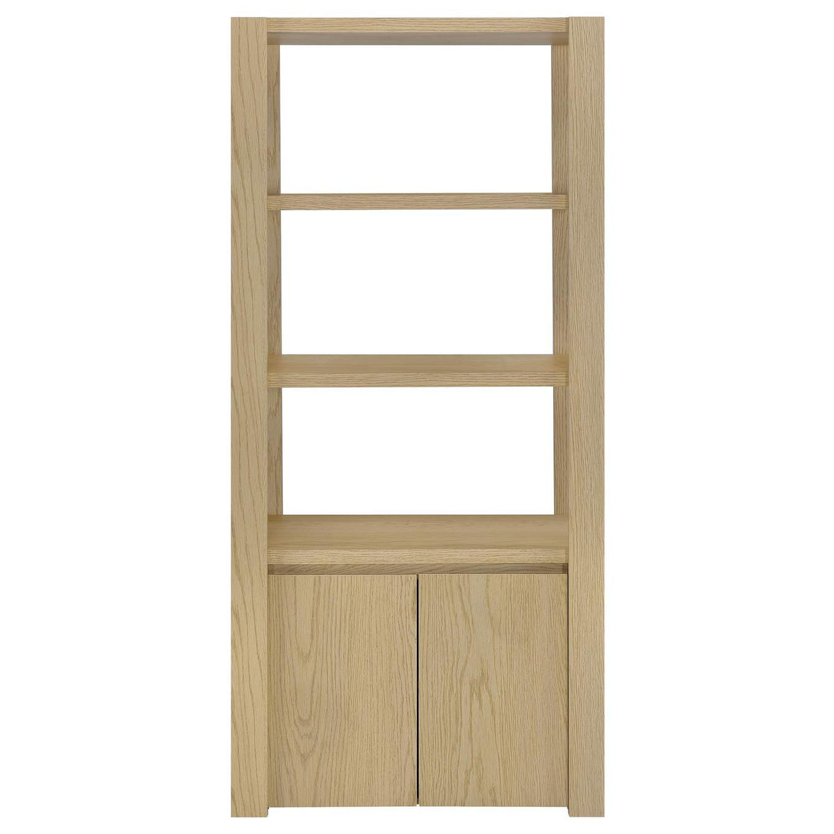 708224 Laurelton 3-shelf Media Tower Tall Pier Cabinet Light Oak