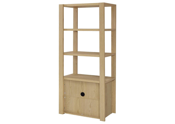 708224 Laurelton 3-shelf Media Tower Tall Pier Cabinet Light Oak