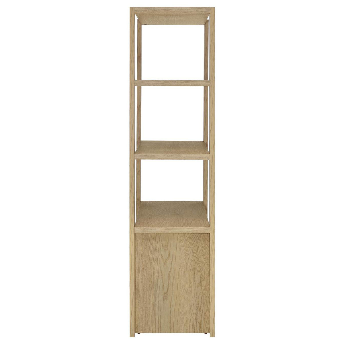 708224 Laurelton 3-shelf Media Tower Tall Pier Cabinet Light Oak