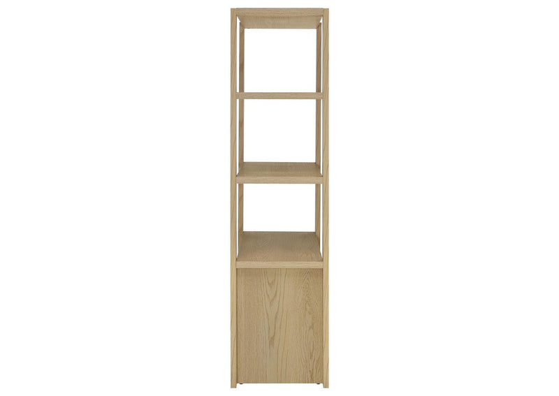 708224 Laurelton 3-shelf Media Tower Tall Pier Cabinet Light Oak